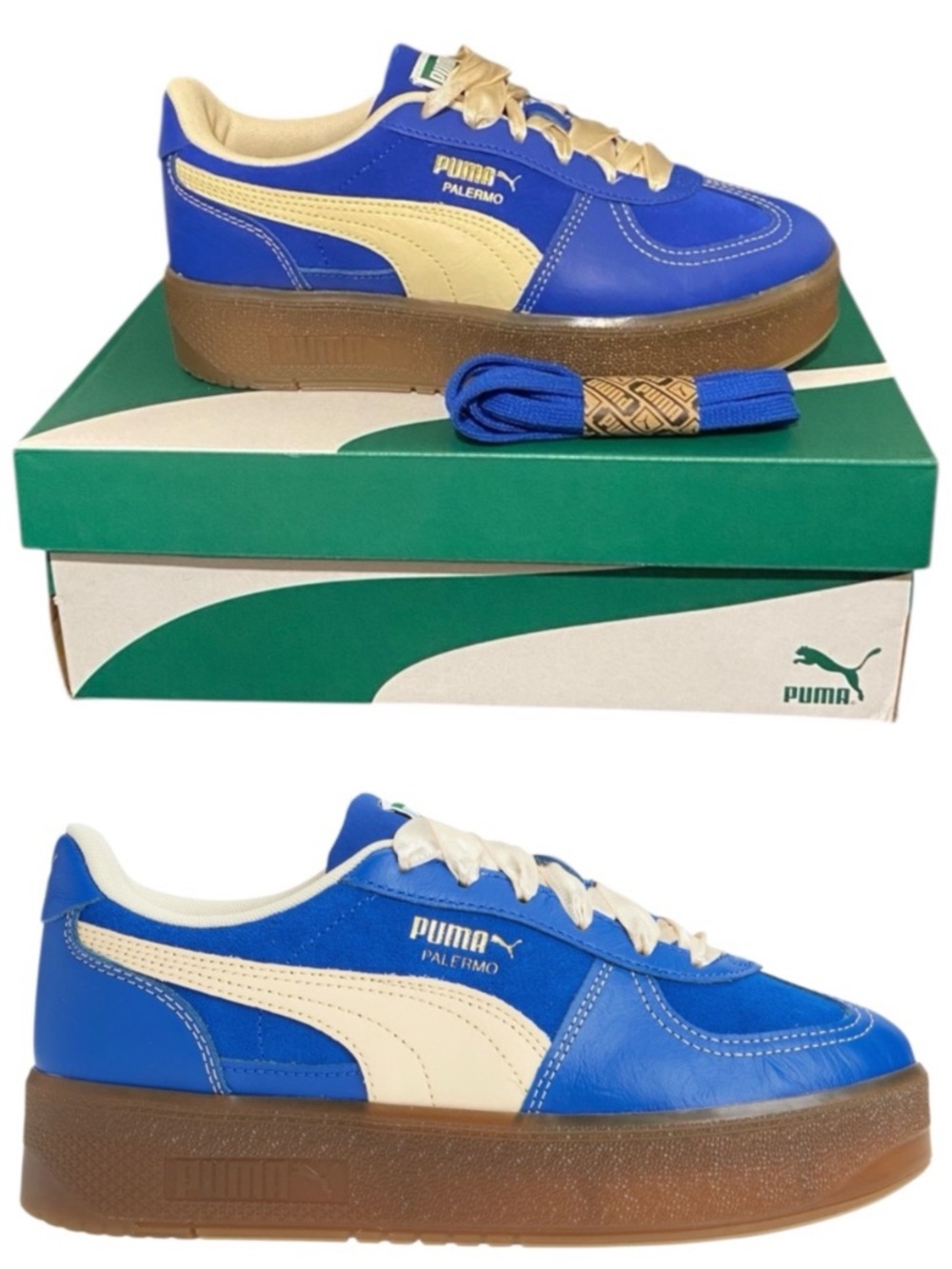 PUMA Palermo Elevata Platform Sneaker Vivid Blue Women’s 9